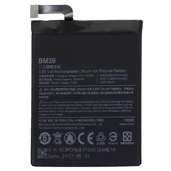 BM39 Baterija Za Xiaomi Mi6 3250 mAh Visoke Zmogljivosti Zamenjava Baterije brez Orodja