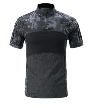 Vojaške Vojske T-Shirt za Moške Kratke Rokav Prikrivanje Taktično Majica Moški SWAT Lov Boj proti Multicam Camo Kratek Sleeve Majica s kratkimi rokavi