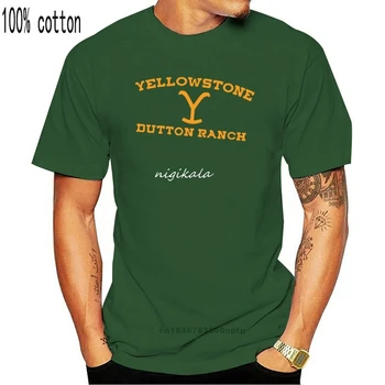 Yellowstone Dutton Ranch Moški T-shirt EU Velikost Majica Kratek Rokav O-vrat Vrhovi Visoki Kakovosti Harajuku Priložnostne Top5XL