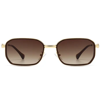 Peekaboo moških retro sončna očala ženske kvadratnih zlato darilo predmeti, kovinski kozarci moški uv400 rjava 2021 pomlad poletje dodatki