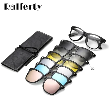 Ralferty Magnetni sončna Očala Ženske, Posnetek Na Sunglass Moških Polarizirana UV400 Visoke Kakovosti TR90 3D Nočno Vizijo Očala na Recept