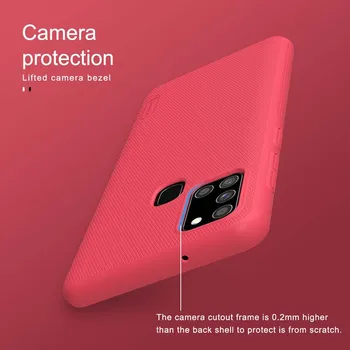 Za Samsung Galaxy A21s Primeru Težko Mat Hrbtni Pokrovček z Izjemno Dot Design za Galaxy A21s Nillkin Super Motnega Ščit Primeru