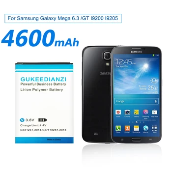 GUKEEDIANZI B700BC B700BU 4600mAh Mobilnega Telefona Baterije Za Samsung Galaxy Mega 6.3 GT I9200 I9208 I9205 I9202 Li-polimer Baterija