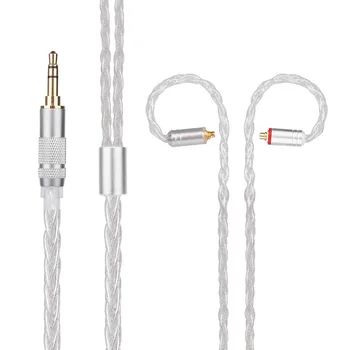 Yinyoo H3 H5 8 Core Nadgrajeno na posrebreni Slušalke Kabel z MMCX/2Pin za BLON BL-01 BL-03 KZ ASX ZSX EDX DQ6 CCA CA16 CKX