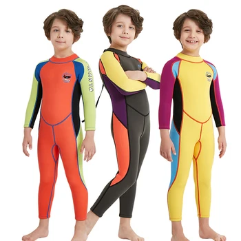 2,5 MM Neoprena Fantje Toplotne Wetsuits Celotno telo, Fant, Otroci, Anti-UV Toplo Potapljaške Obleke, Surf Kopalke Obleko za otroke Novo leto 2020