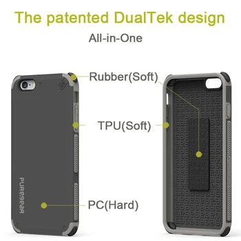 PureGear Težka Varstvo Shockproof Za iphone Primeru 7 8 Plus Anti-Spusti Silikonski Oklep Pokrov