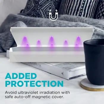 CAHOT Večfunkcijsko UV Sanitizer Polje 8 UV-C Svetlobe LED Brezžično Polnjenje za Telefon, Aromaterapija Funkcijo UV Sterilizacija Polje
