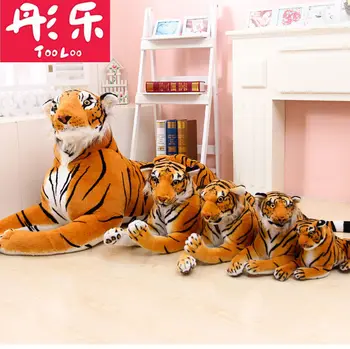 Candice guo! Super srčkan plišastih igrač simulational živali tiger mehko polnjene lutka kavč igrača rojstni dan Božično darilo bela rjava 1pc
