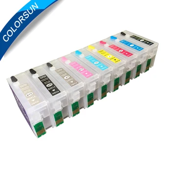 9 barve se lahko ponovno polnijo kartuša za Epson Surecolor P600 SC-P600 tiskalnik z auto reset čipi T7601 - T7609 kartuša