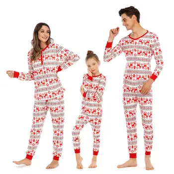 Družinski Božič Ujemanje Pižamo Nastavite 2020 Božič Odrasli Otroci Pižame More Baby Romper Vesel Božič Družinski Ujemanja Obleke