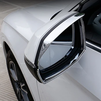 CARMANGO Avto Oprema Chrome Strani Rearview Mirror Vizir Zaščitnik Pokrov, Okvir Nalepke za Dekoracijo za Audi Q5 DV 2017-2020