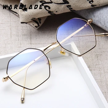 WarBLade 2018 Parcelo očala Ženske Luksuzni Oblikovanje Kovinskih Očal Ženski Retro Vintage Mens prozornega Stekla Odtenki Lunette