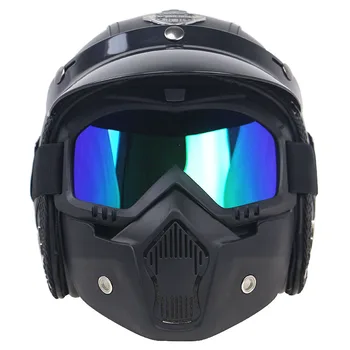 Cafer Racer design motoristična čelada 3/4 jet čelada z masko odprto obraz motorno kolo čelada za odrasle, M,L,XL je na voljo
