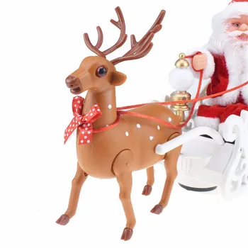 Novi Santa Claus Lutka Elk Sled Igrača Univerzalni Električni Avtomobil z Glasbo, leta 2020 vesel Božič Otroke, Otroci darilo, Doma Dekor Božič