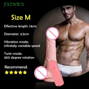 FXINBA 3 Velikost Realističen Dildo, Vibrator za Daljinsko Velik Ogromen Penis, Vibrator za Klitoris G Spot za Odrasle Sex Igrače za Ženske Masturbator Igrača