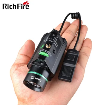 Rcihfire SF-P35 LED Svetilko Cree XP-G + 532nm Laser Pištolo Svetilka Zeleni Laser Pogled z Podganji Rep Touch Stikalo za Lov