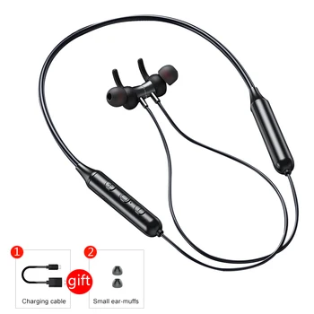 Brezžična Športne Slušalke Stereo Subwoofer Visi Vratu Visi Kovinski Magnetni Bluetooth Slušalke ZA XIAOMI HUAWEI