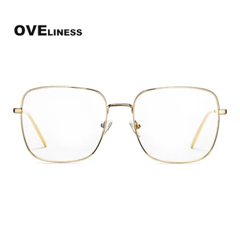 2020 Čistega Titana Očal okvir Ženske Oversize Kratkovidnost Optični Recept Očala Okvirji Moških Velik Kvadrat Ultralahkih Očala