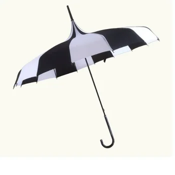 Pagoda dežnik eno točko zavit dolg ročaj Princesa dežnik sveži kreativni fotografiji retro sončno streho dež sončno