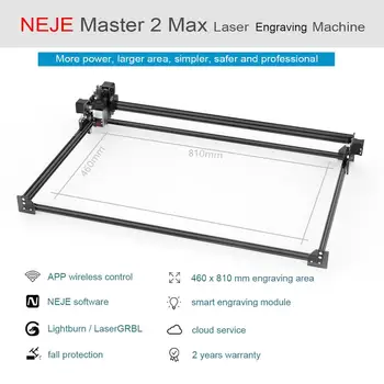 NEJE Master 2S Max 40W Laser Graverja CNC Lasersko Graviranje Rezanje 460*810 mm 32-bitne različice matične plošče, Laserske GRBL(Lightburn)