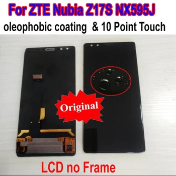 Original Najboljših Testiranih Delovnih LCD-Zaslon, Zaslon na Dotik, Računalnike Montažo Senzorja + Okvir Za ZTE Nubia Z17S NX595J Telefon Plošča