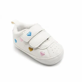 Newborn baby čevlji fant Ljubezen star gume non-slip baby Velcro korak spredaj malčka čevlji 3-6 mesecev