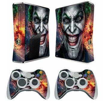 250 Joker Vinil Kože Nalepke Protector za Microsoft Xbox 360 Slim in 2 krmilnik kože Nalepke za XBOX360 SLIM