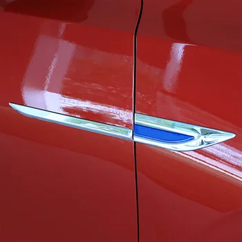 4pcs Avto Styling Za Volkswagen POLO Virtus AW 2018-Predstaviti Avtomobil Strani Listov Ploščo Okrasite Bleščica Listov Odbor Strani Etikete Nalepke