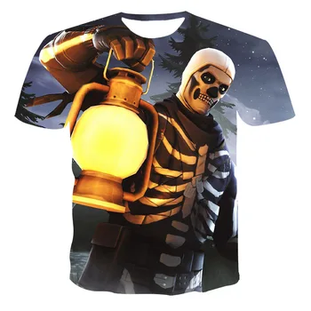 2021 Novo Poletno 3 D T-Shirt Moški Oblačila za Fanta-Otrok Skull&Smrti Kratek Rokav Moda O-Vrat Velikosti Vrhovi Prilagodljiv 110-6 XL