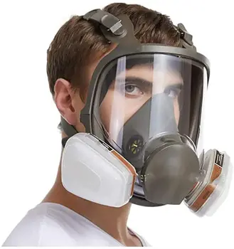 6800 Anti-Fog Prah, Poln Obraz Respirator Plinsko Masko, Barvanje Brizganje Respirator S Filtri Varnost Dela Formaldehida Varstvo