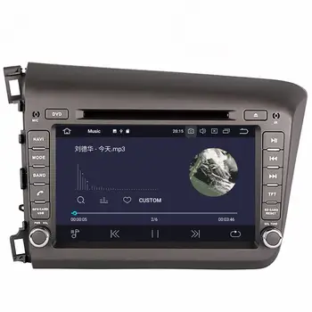 Android 10.0 2 din avtoradio multimedijski predvajalnik videa, Za Honda Civic 2012-GPS navigacija 4G neto WIFI, GPS navigacija radio