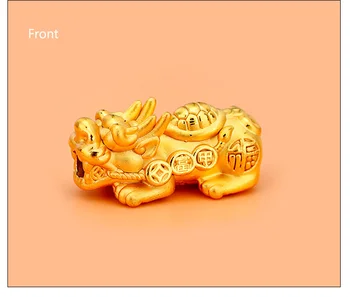 3D 999 Srebro Pixiu Noge Čisto Srebro Srečen Fengshui Živali Kroglice Bogastvo Piyao Kroglice Močna za bogastvo