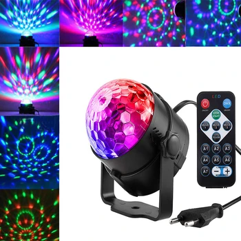 Barvita DJ Disco Krogla Lumiere Svetlobe 3W Zvok Vključen RGB Laser Projektor Fazi Učinek Razsvetljavo Žarnice Božično Glasbo KTV Stranka