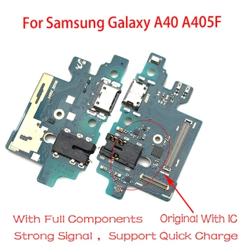Preizkušen in Prvotne Za Samsung A40 A405F Vrata USB Polnilnik Dock Vtič Priključek za Polnjenje Odbor FLex Kabel Mikrofona Mikrofon Odbor
