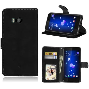 Flip Usnjena torbica Za HTC U11Case Luksuzni Denarnice Kritje Za htc U11 Coque S Nosilec za Telefon, Denarnico, telefon Primerih Večfunkcijsko