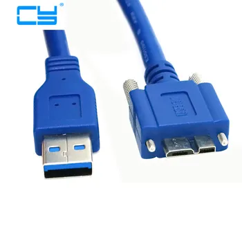 USB 3.0 na Mikro B USB 3.0 Prenos Podatkov vmesnik Industrijske Fotoaparat Kabel s Vijak Odprtine 1m metrov 100 cm 3 M 0,6 M