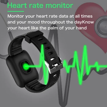 D13 pametno gledati ženske moški 2020 Srčni utrip smartwatch Manšeta Športne Ure 116 Plus Band Nepremočljiva Smartwatch Android A2 B57