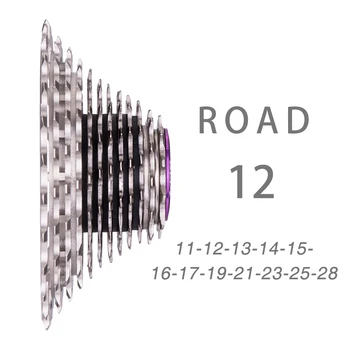 ZTTO 12 Hitrost Kaseta Cestno kolo 11-28T, Ultralahkimi CNC narejen 12s 11-28 zobnik za RDEČE 12v SLR lahki kaseta