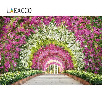 Laeacco Pomladnega Cvetja Predor Stranka, Poroka Otroka, Portret Panoramska Fotografija Ozadja Fotografije Kulise Photocall Foto Studio