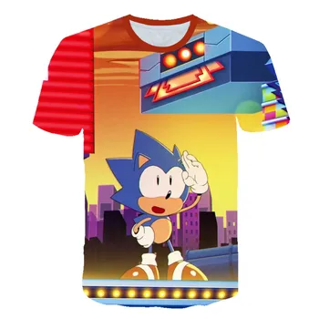 NOVI Sonic b02 Kraljestvu Smešno T-shirt Otroci Baby Poletje Srčkan Obleke, Fantje Dekleta Vrhovi Sonic majica