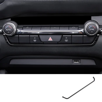 Iz nerjavečega jekla Za Mazda 3 Axela 2019 2020 Dodatki Avto U tip Konzole za Dekoracijo naslovnica Stripa Trim Nalepke Avto-Styling 1pcs