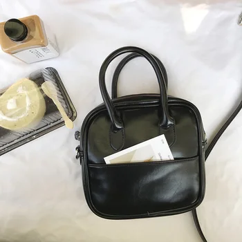 Moda za ženske vrečko oblikovalec majhne sedlo vrečko črni vrh-ročaj vrečko visoke kakovosti PU usnjena ženska torba