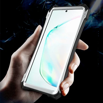 Za Samsung Galaxy Note 10 9 Ohišje Kovinsko Aluminijasto Oklep Pokrovček za Samsung S10 Plus 5G Plus Težka Shockproof Neprepusten Primeru