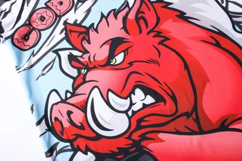 Moški Stiskanje Srajce 3d, Anime Rdečega divjega prašiča T-shirt Natisnjeni Rokavi Fitnes Dolge Rokave Tesen Moških BJJ MMA Majica Rash Guard