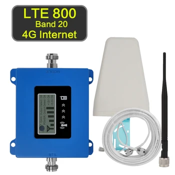 4G Internet Ojačevalnik 4g, Signal Repetitorja LTE 800 B20 Mobilni Telefon Signal Booster Antena LTE800 Band 20 70dB Španija Francija Italija