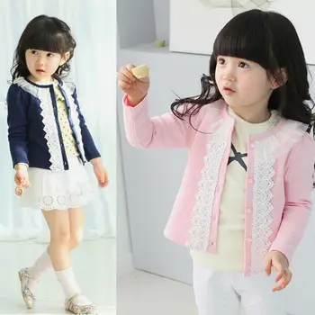 2-7T Malčke Baby Dekle Čipke Vrhovi Otroci Jopico Outwear Plašč Princess Party Obleke