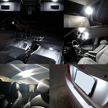 7Pcs White Ice Blue Canbus LED Žarnico, Žarnice za Avto Notranje Luči Komplet Za Nissan 370Z 2009-2017 Zemljevid Dome Trunk registrske Tablice Luči