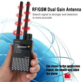 Ultra Občutljivih RF Signala Detektorja Skrite Naprave Detector Brezžični Anti-Spy Bug Detektor GSM GPS Tracker Naprave Finder