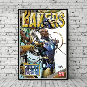 Platno Stensko Slikarstvo Umetnost Kobe Bryant Plakat Črna Mamba Baskerball Igralec MVP Super Star Darilo Wall Art Dekor Slikarstvo Plakat