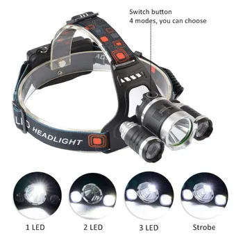 [DBF] 1Set R5 T6 LED Žaromet 13000LM 4 Način Nepremočljiva Hands-free Smerniki Svetilko Svetilka za gorsko Kolesarjenje, Kampiranje, Lov Ribolov